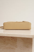 CHANEL CLASSIC 26A VANITY WITH CHAIN | BEIGE SUEDE