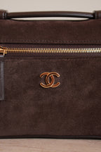 CHANEL CLASSIC 26A VANITY WITH CHAIN | BROWN SUEDE