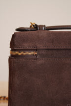 CHANEL CLASSIC 26A VANITY WITH CHAIN | BROWN SUEDE