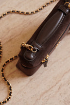 CHANEL CLASSIC 26A VANITY WITH CHAIN | BROWN SUEDE