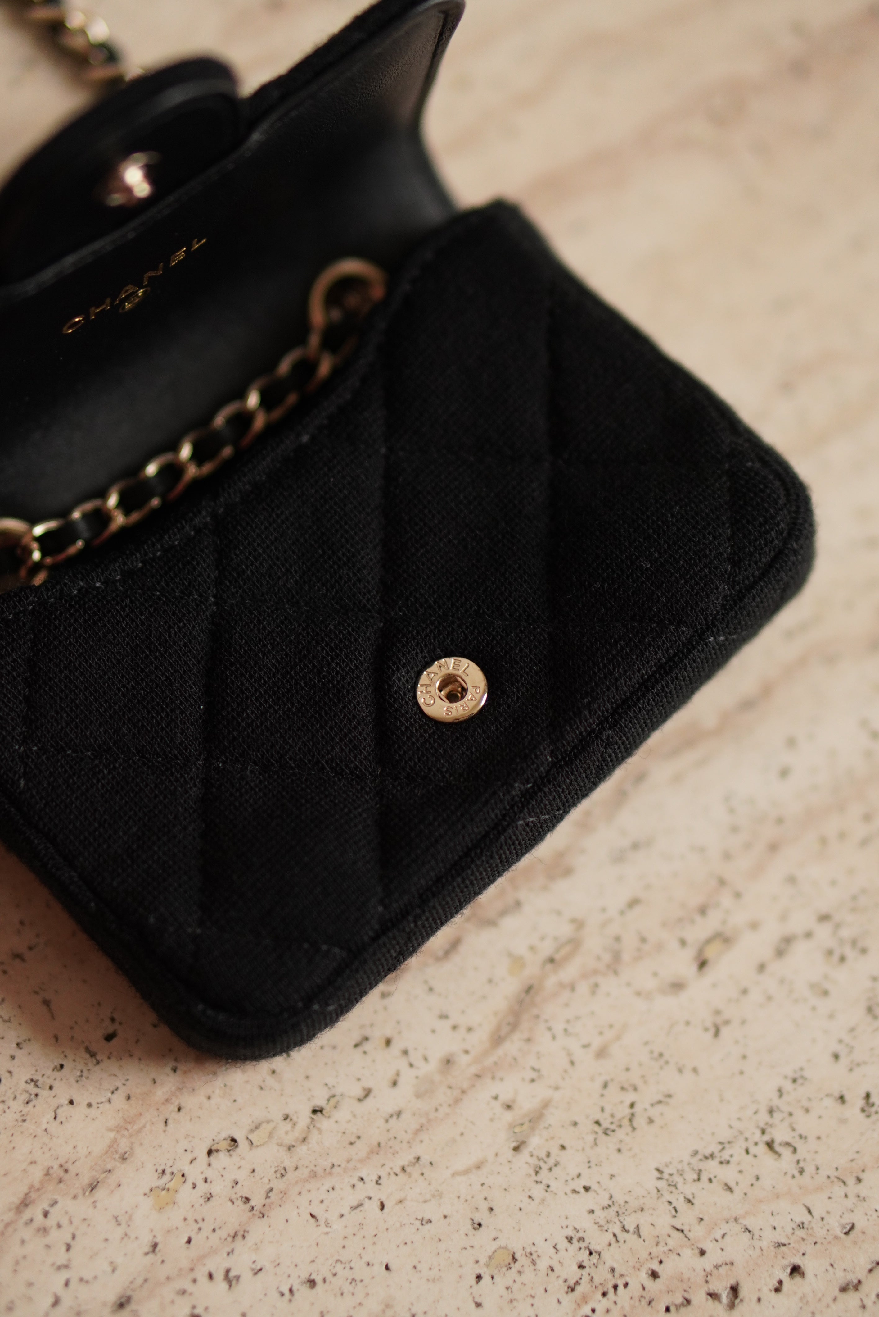 CHANEL MINI BELT BAG | BLACK