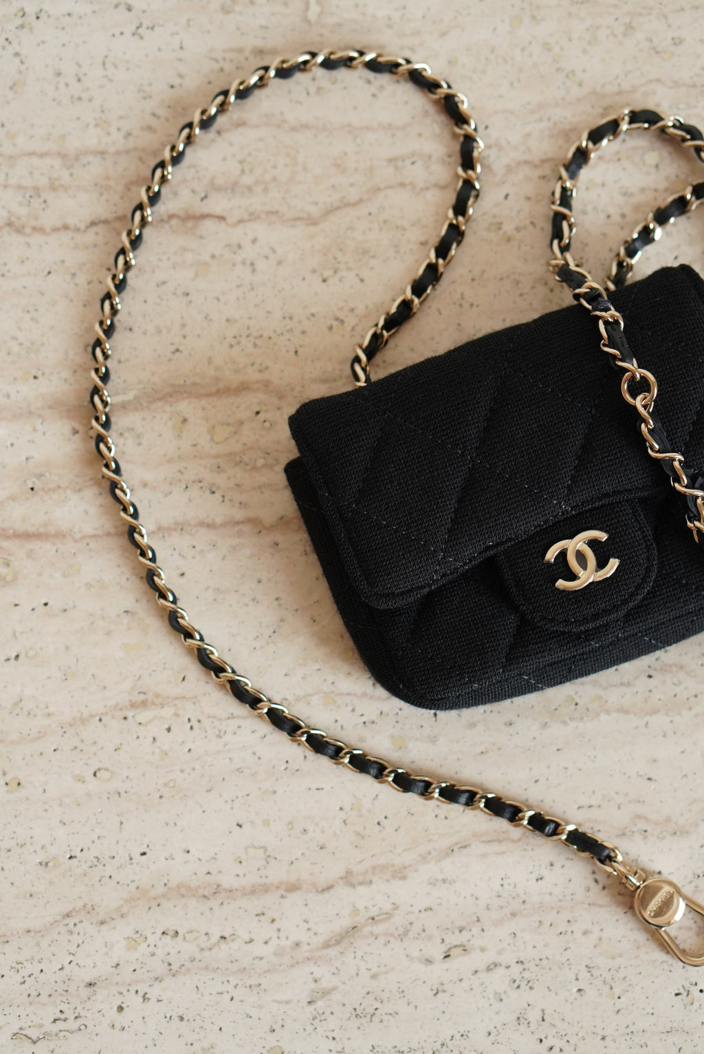 CHANEL MINI BELT BAG | BLACK