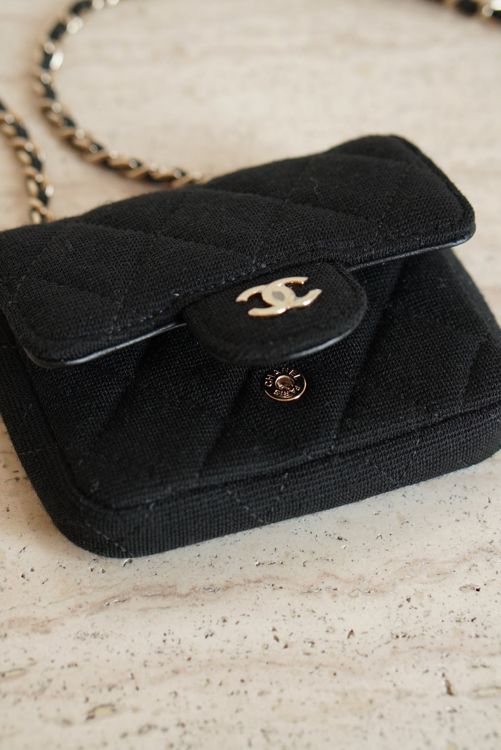 CHANEL MINI BELT BAG | BLACK