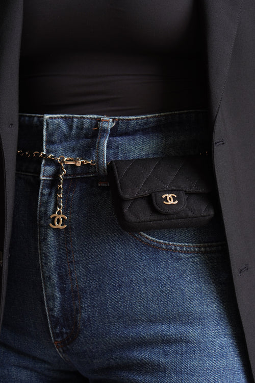 CHANEL MINI BELT BAG | BLACK