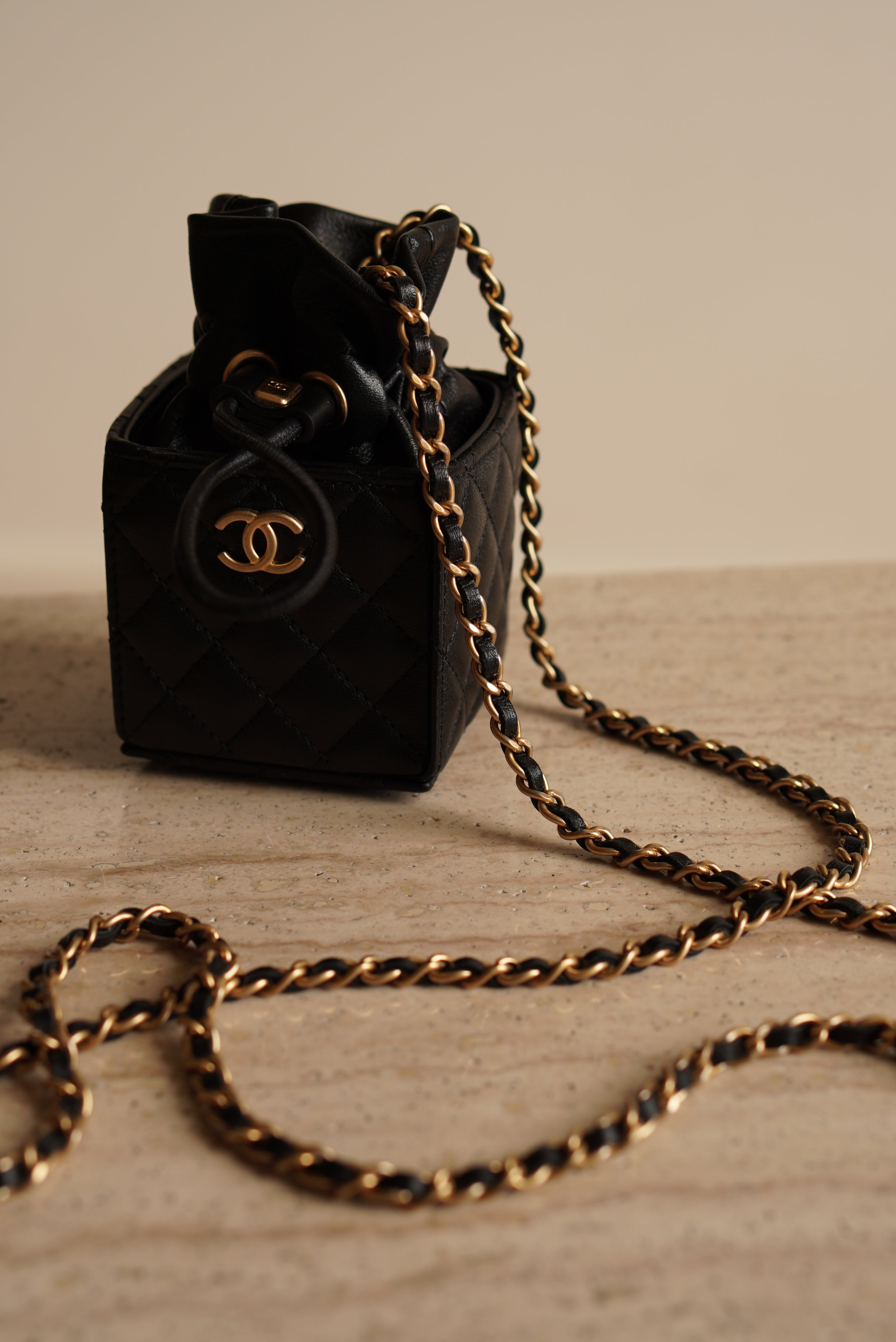 CHANEL MINI DRAWSTRING BUCKET