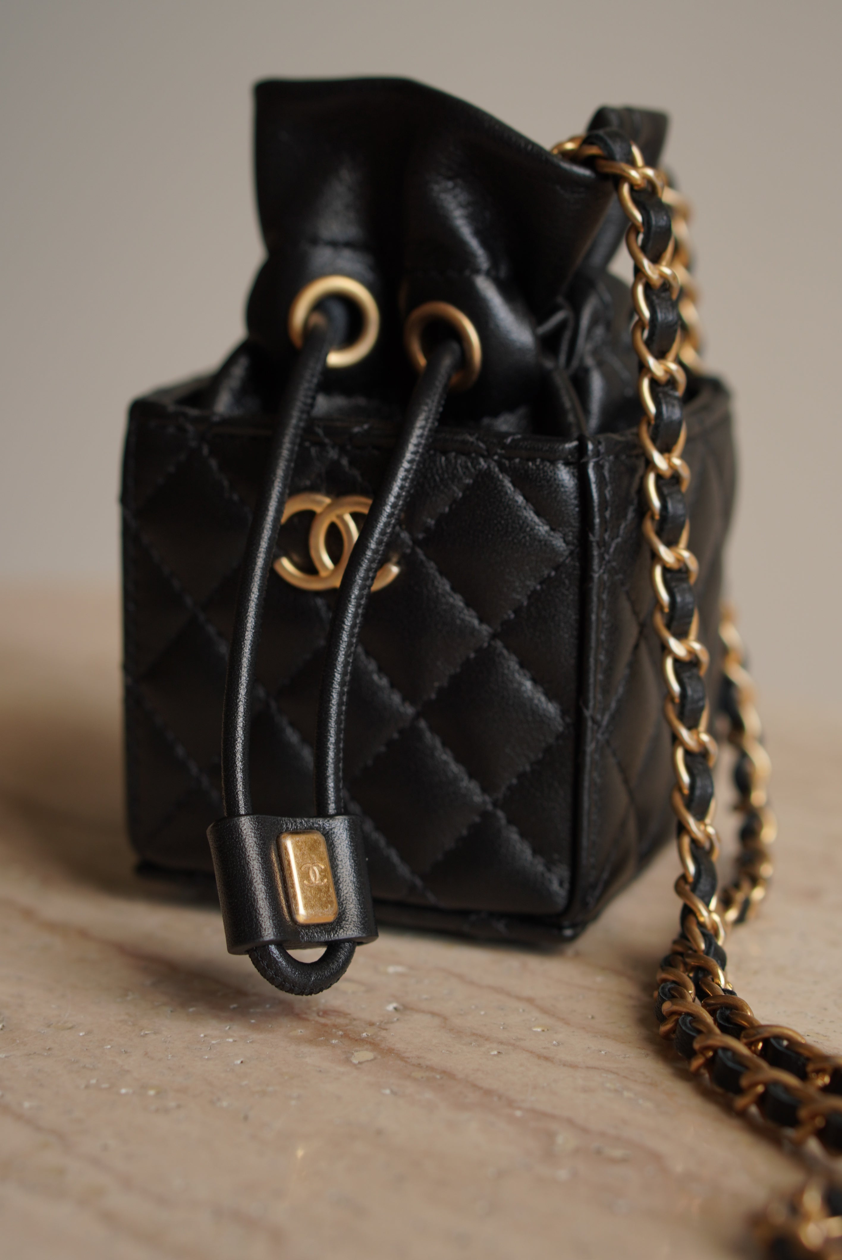 CHANEL MINI DRAWSTRING BUCKET