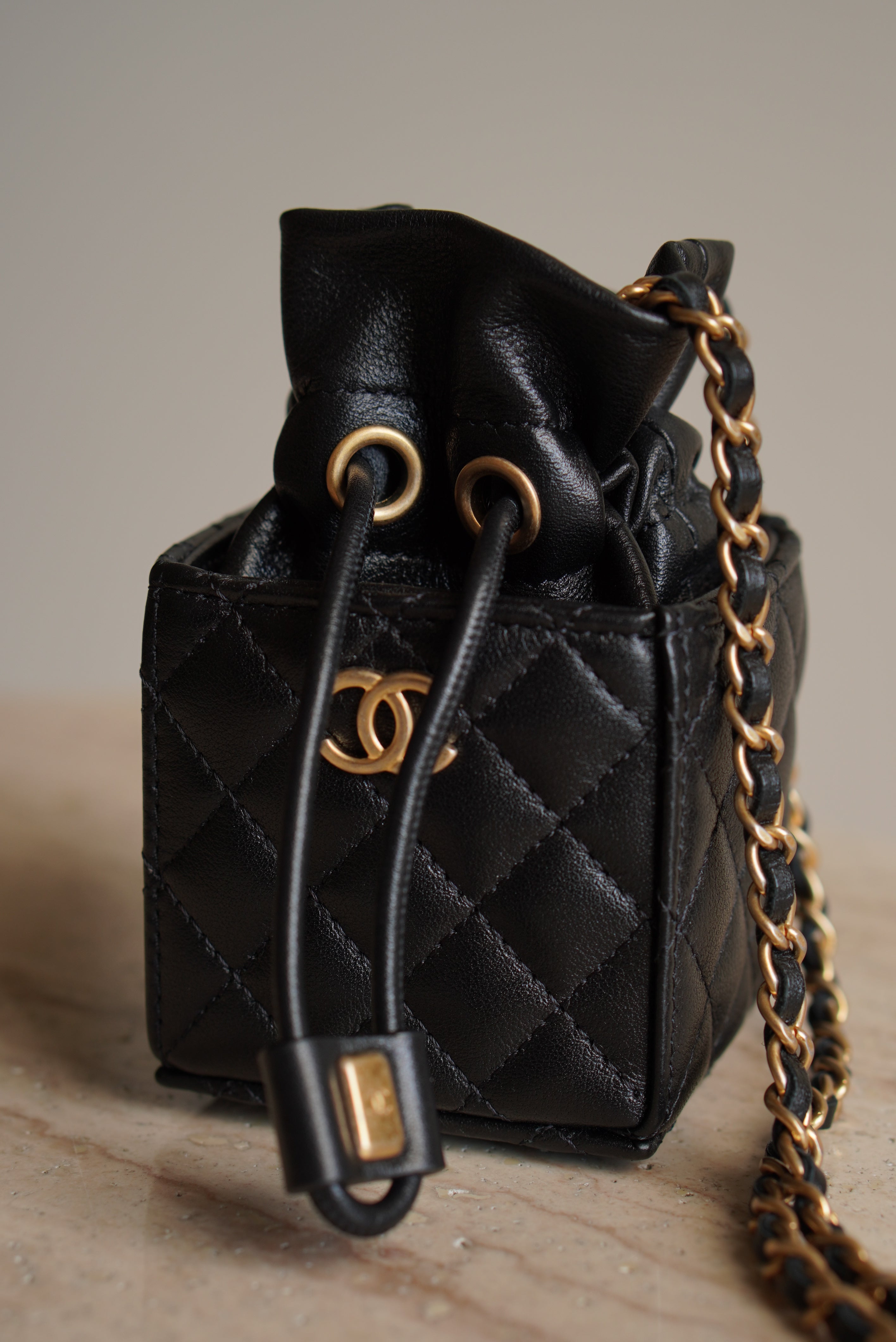 CHANEL MINI DRAWSTRING BUCKET