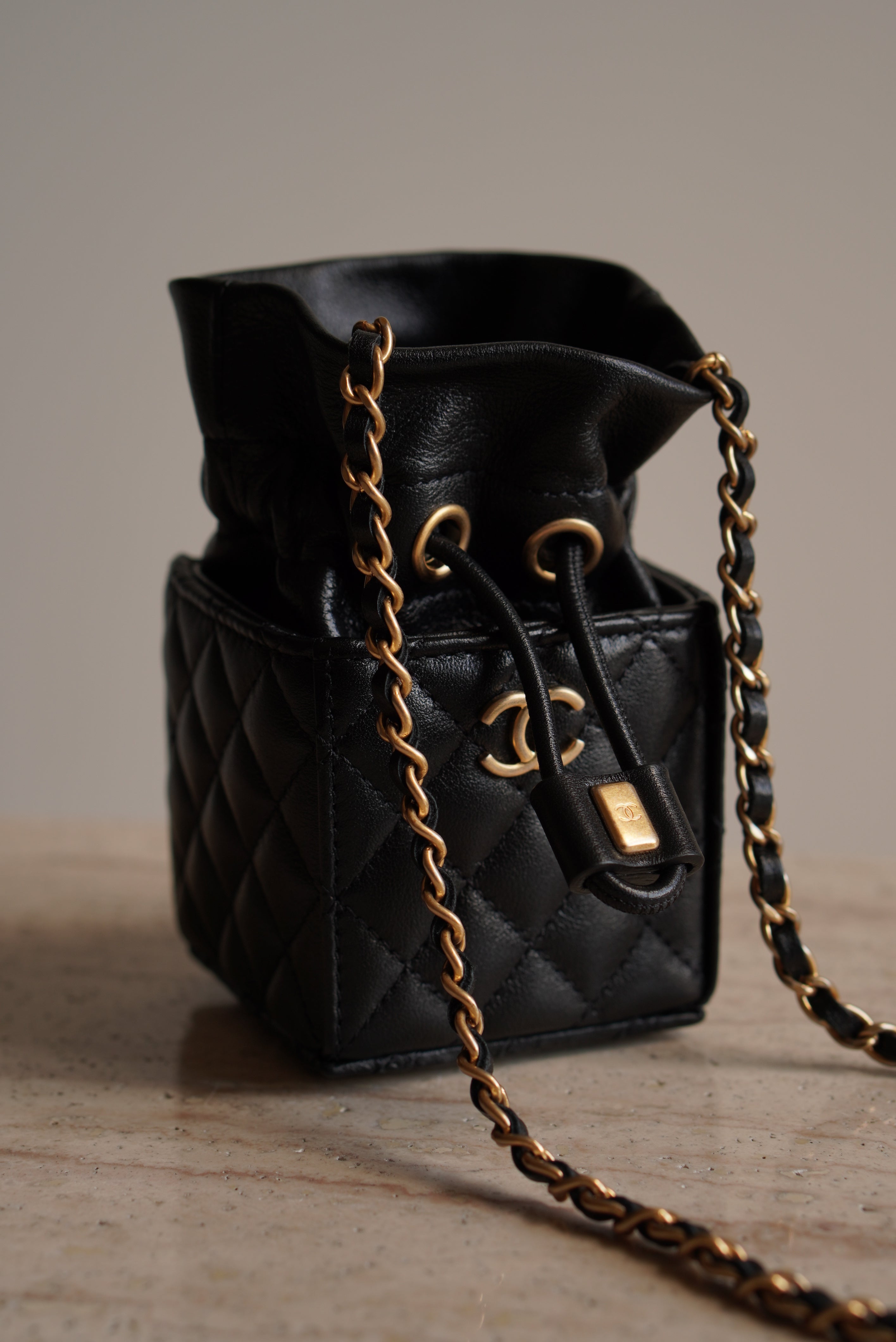 CHANEL MINI DRAWSTRING BUCKET