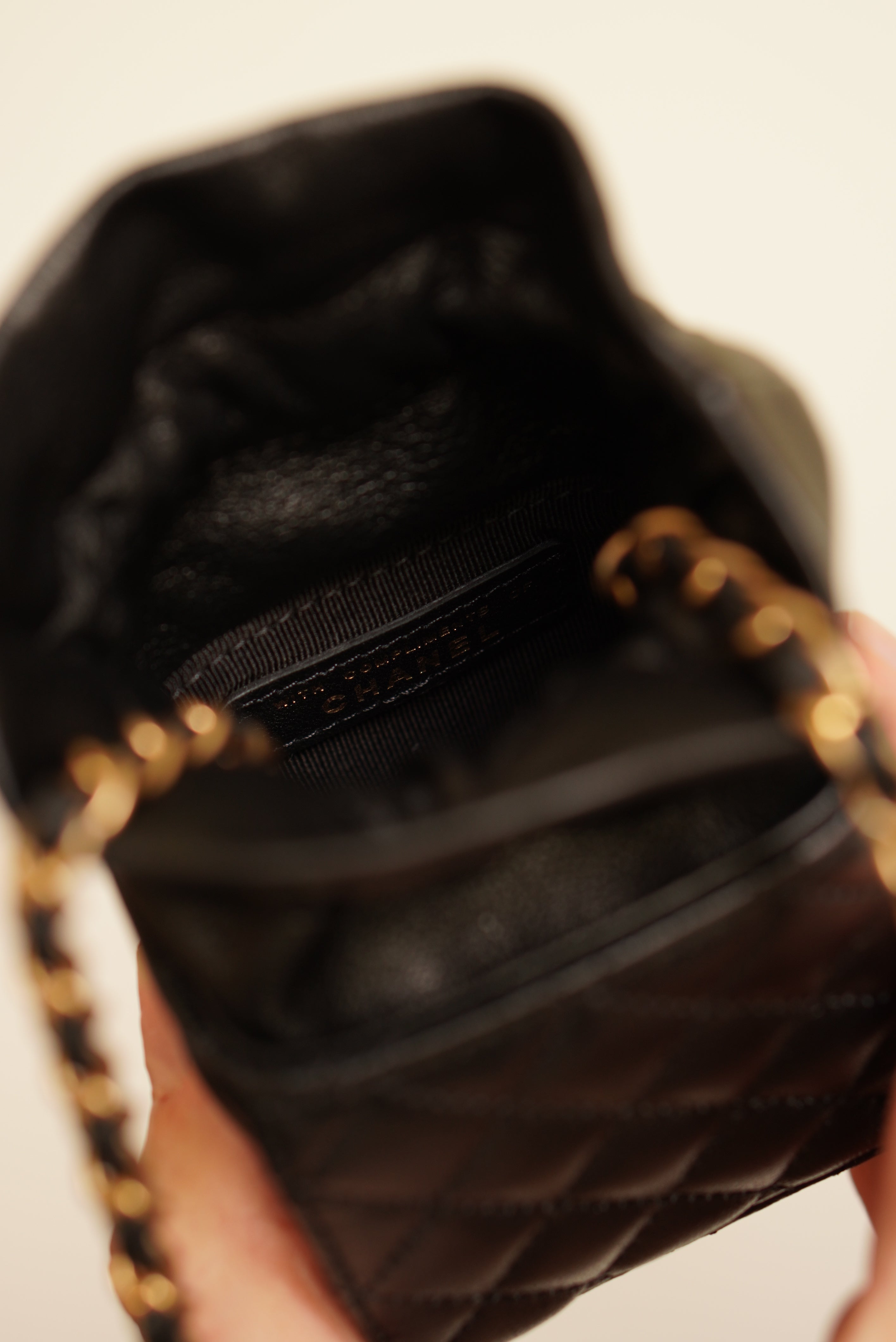 CHANEL MINI DRAWSTRING BUCKET