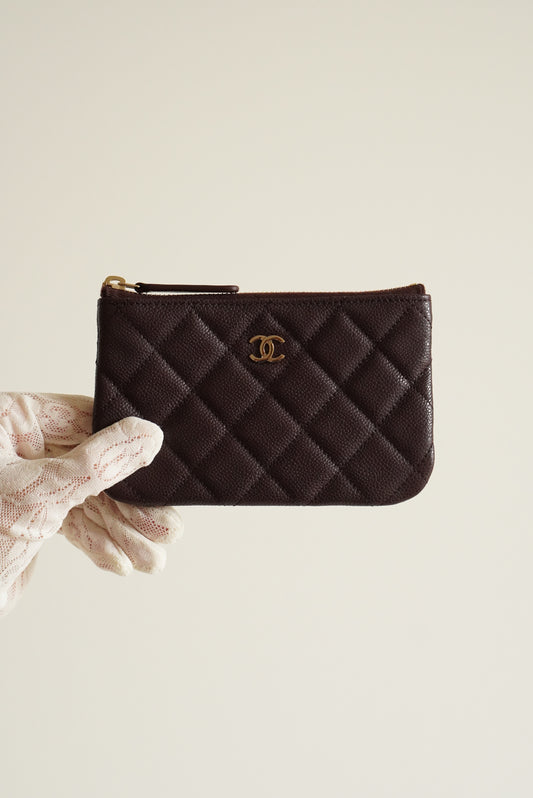 CHANEL MINI O CASE | AUBERGINE