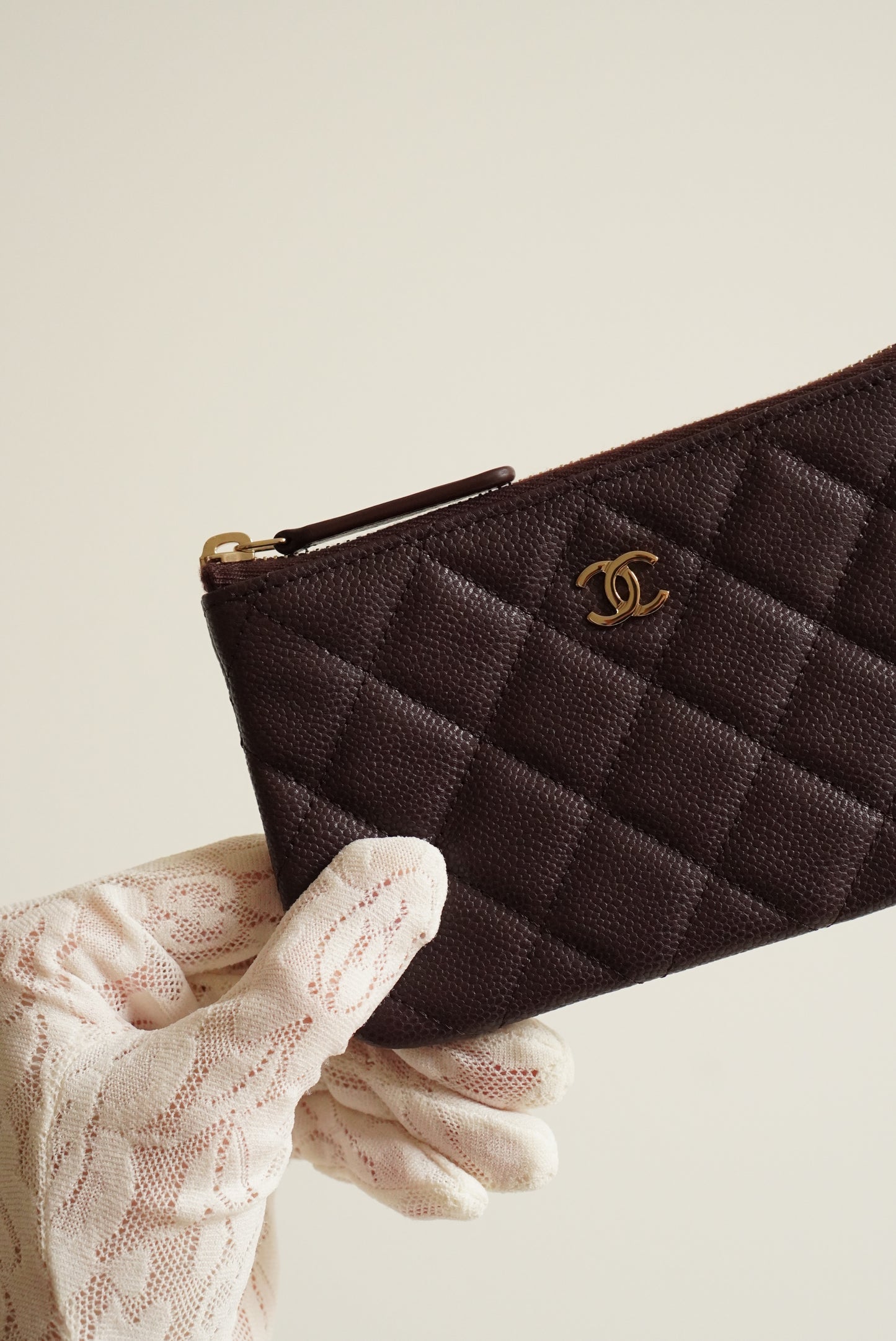 CHANEL MINI O CASE | AUBERGINE