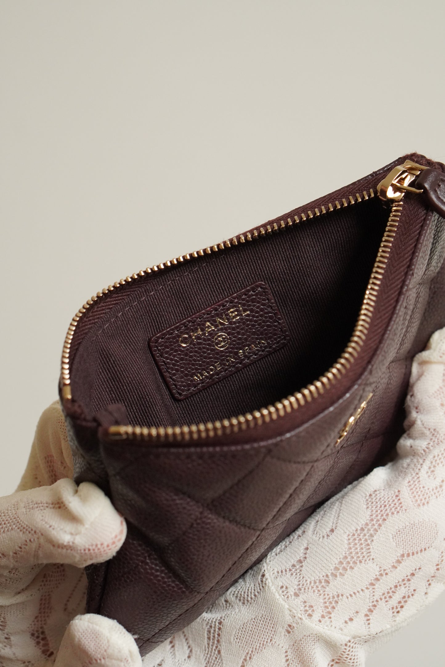 CHANEL MINI O CASE | AUBERGINE