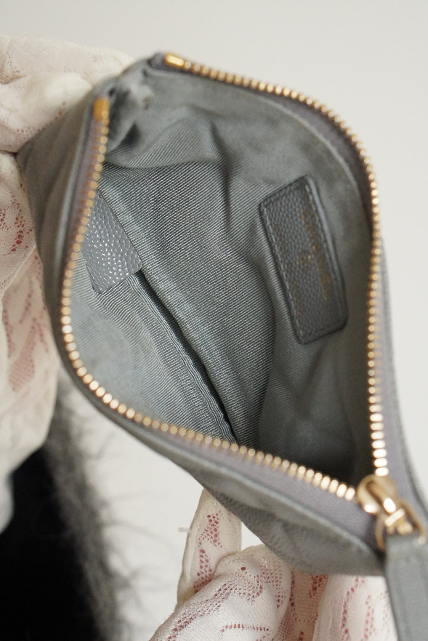 CHANEL MINI O CASE | GREY