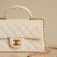 CHANEL 21S MINI RECTANGULAR TOP HANDLE | WHITE