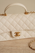CHANEL 21S MINI RECTANGULAR TOP HANDLE | WHITE