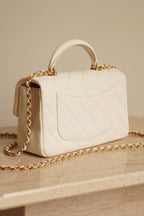 CHANEL 21S MINI RECTANGULAR TOP HANDLE | WHITE