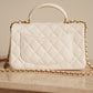 CHANEL 21S MINI RECTANGULAR TOP HANDLE | WHITE