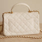 CHANEL 21S MINI RECTANGULAR TOP HANDLE | WHITE