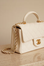 CHANEL 21S MINI RECTANGULAR TOP HANDLE | WHITE