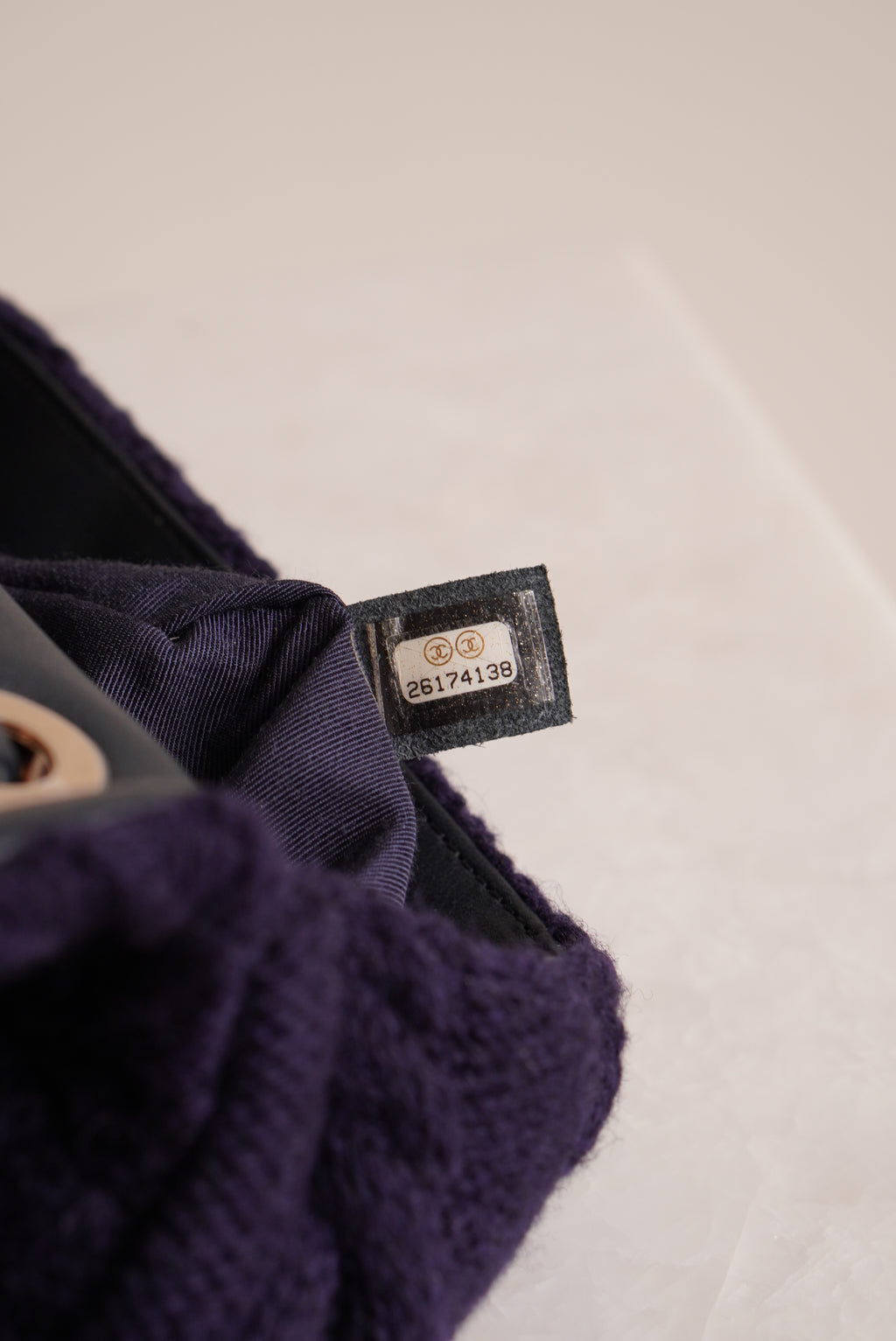 CHANEL 18A PARIS-HAMBURG CABLE KNIT SMALL SINGLE FLAP | NAVY