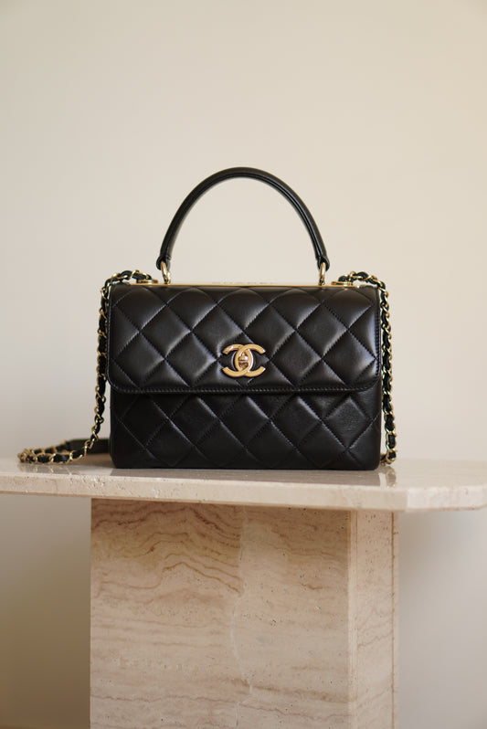 CHANEL CC TRENDY SMALL FLAP BAG | BLACK