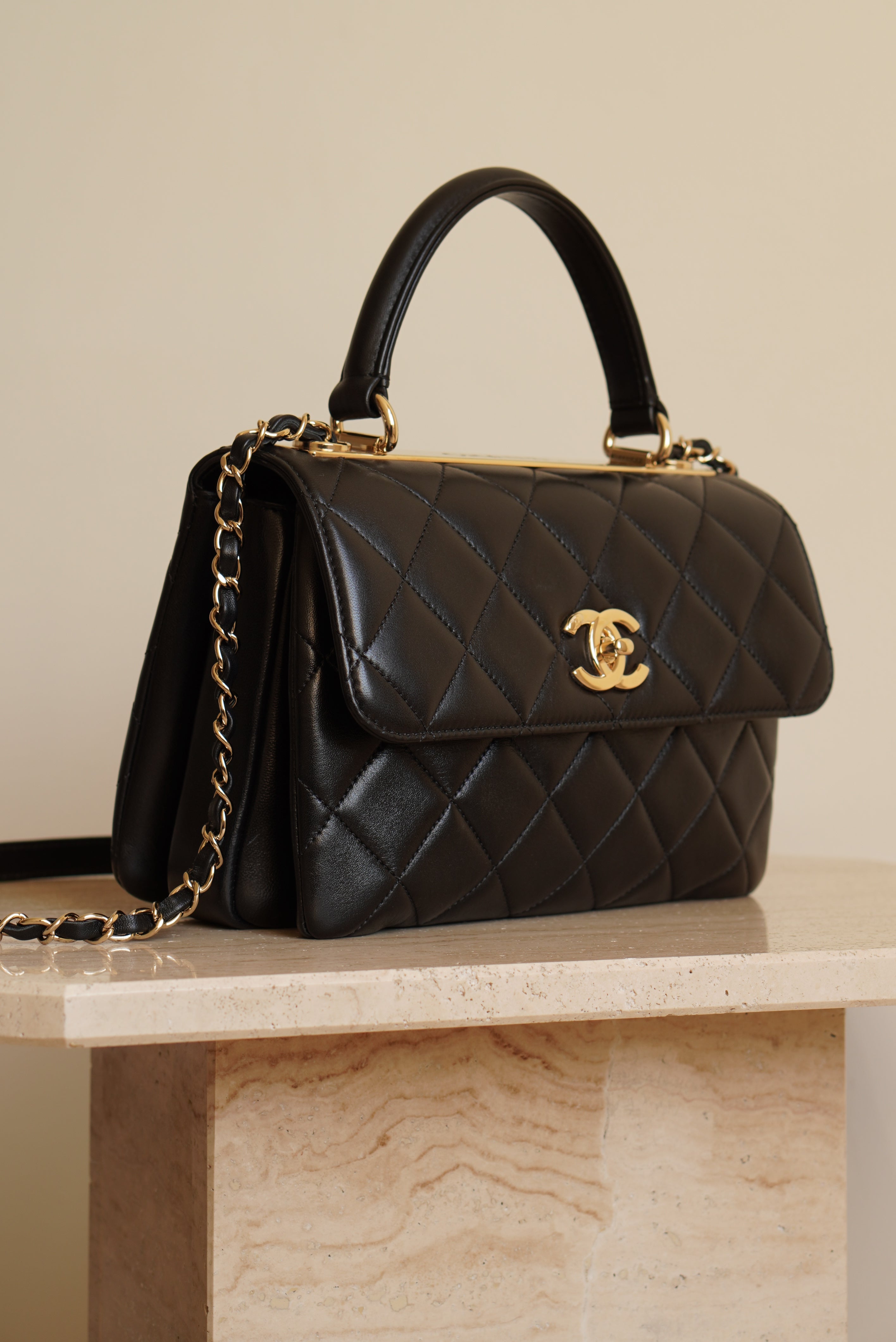 CHANEL CC TRENDY SMALL FLAP BAG | BLACK