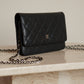 CHANEL WALLET ON CHAIN | BLACK
