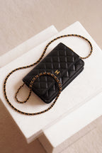 CHANEL WALLET ON CHAIN | BLACK