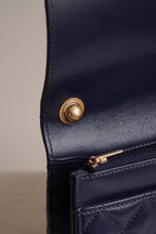 CHANEL PILLOW CRUSH WALLET ON CHAIN | DARK BLUE