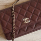 CHANEL 25K WALLET ON CHAIN | BROWN