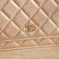 CHANEL WALLET ON CHAIN | METALLIC GOLD