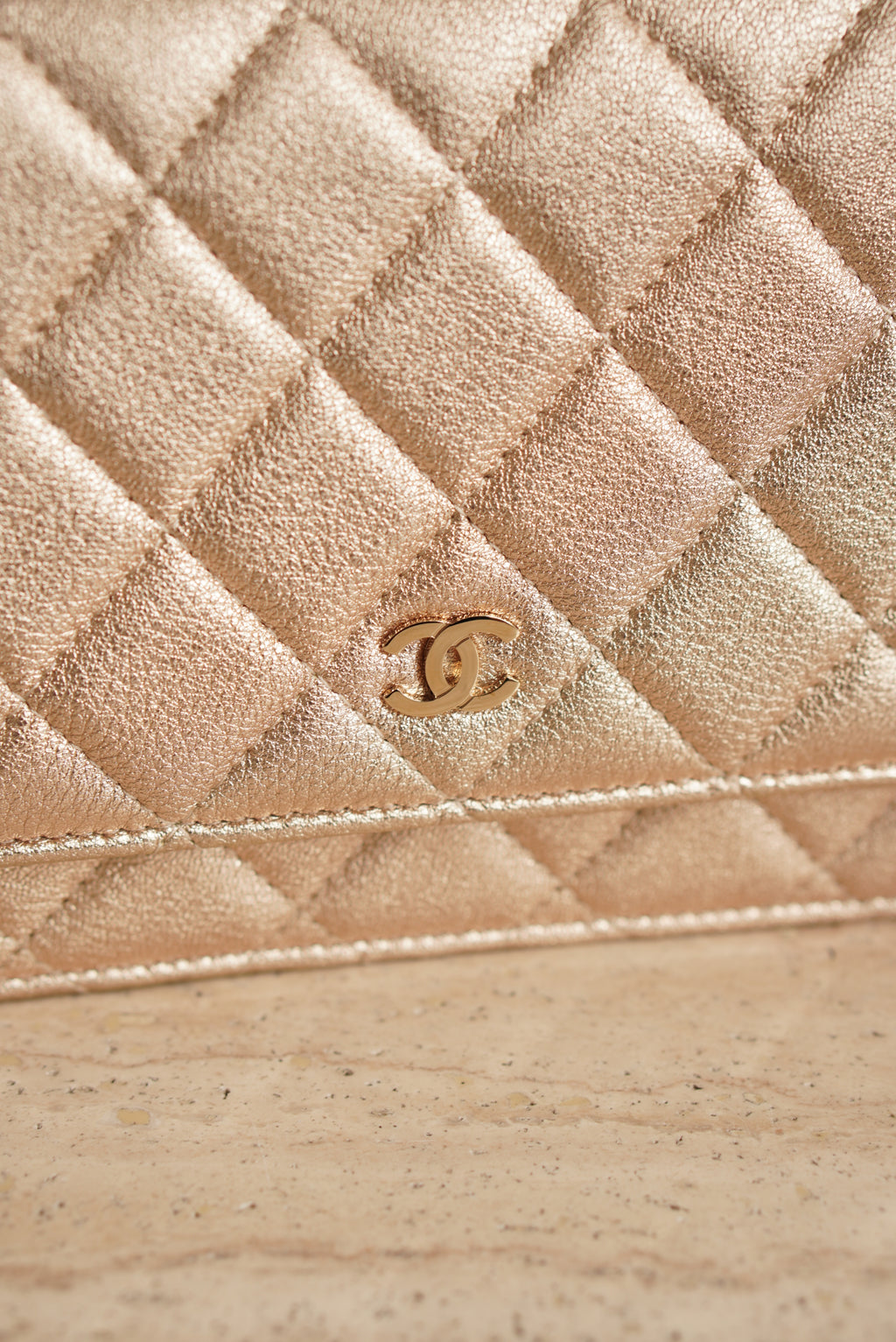 CHANEL WALLET ON CHAIN | METALLIC GOLD