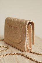 CHANEL WALLET ON CHAIN | METALLIC GOLD