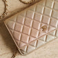 CHANEL WALLET ON CHAIN | METALLIC GOLD