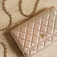 CHANEL WALLET ON CHAIN | METALLIC GOLD