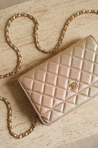 CHANEL WALLET ON CHAIN | METALLIC GOLD
