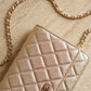 CHANEL WALLET ON CHAIN | METALLIC GOLD