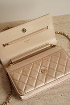 CHANEL WALLET ON CHAIN | METALLIC GOLD