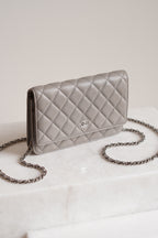 CHANEL WALLET ON CHAIN | GREY