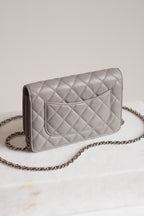 CHANEL WALLET ON CHAIN | GREY