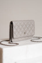 CHANEL WALLET ON CHAIN | GREY