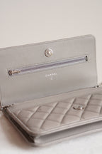 CHANEL WALLET ON CHAIN | GREY