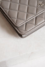 CHANEL WALLET ON CHAIN | GREY