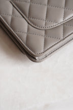 CHANEL WALLET ON CHAIN | GREY