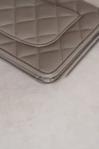 CHANEL WALLET ON CHAIN | GREY