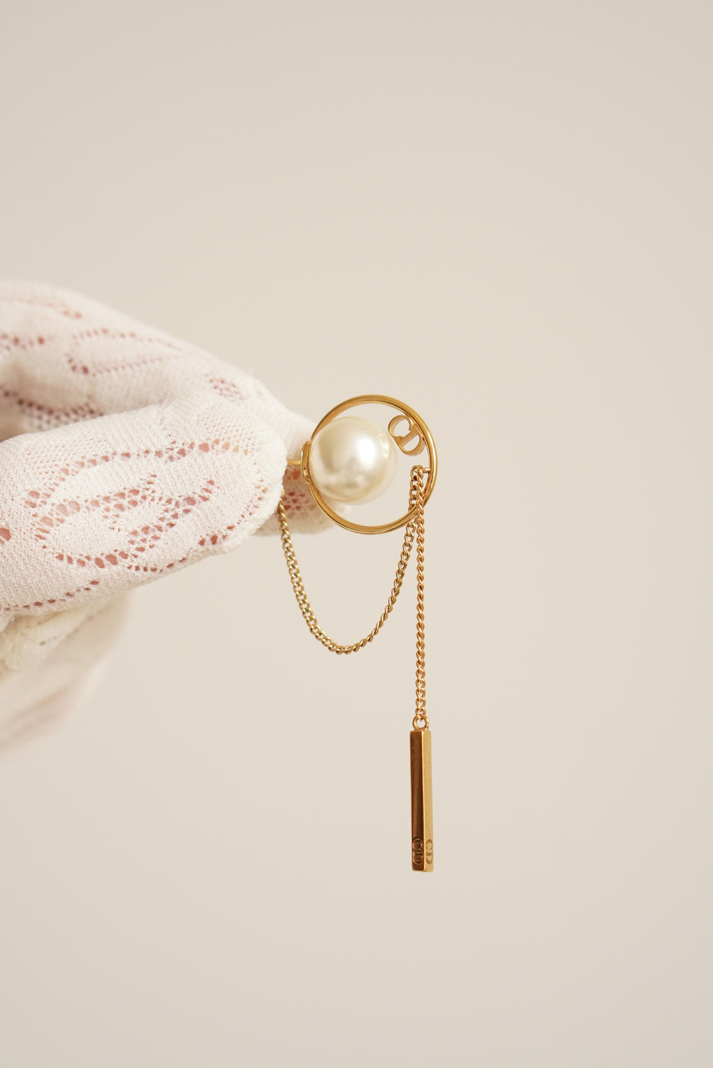 DIOR PEARL TRIBAL EARRINGS