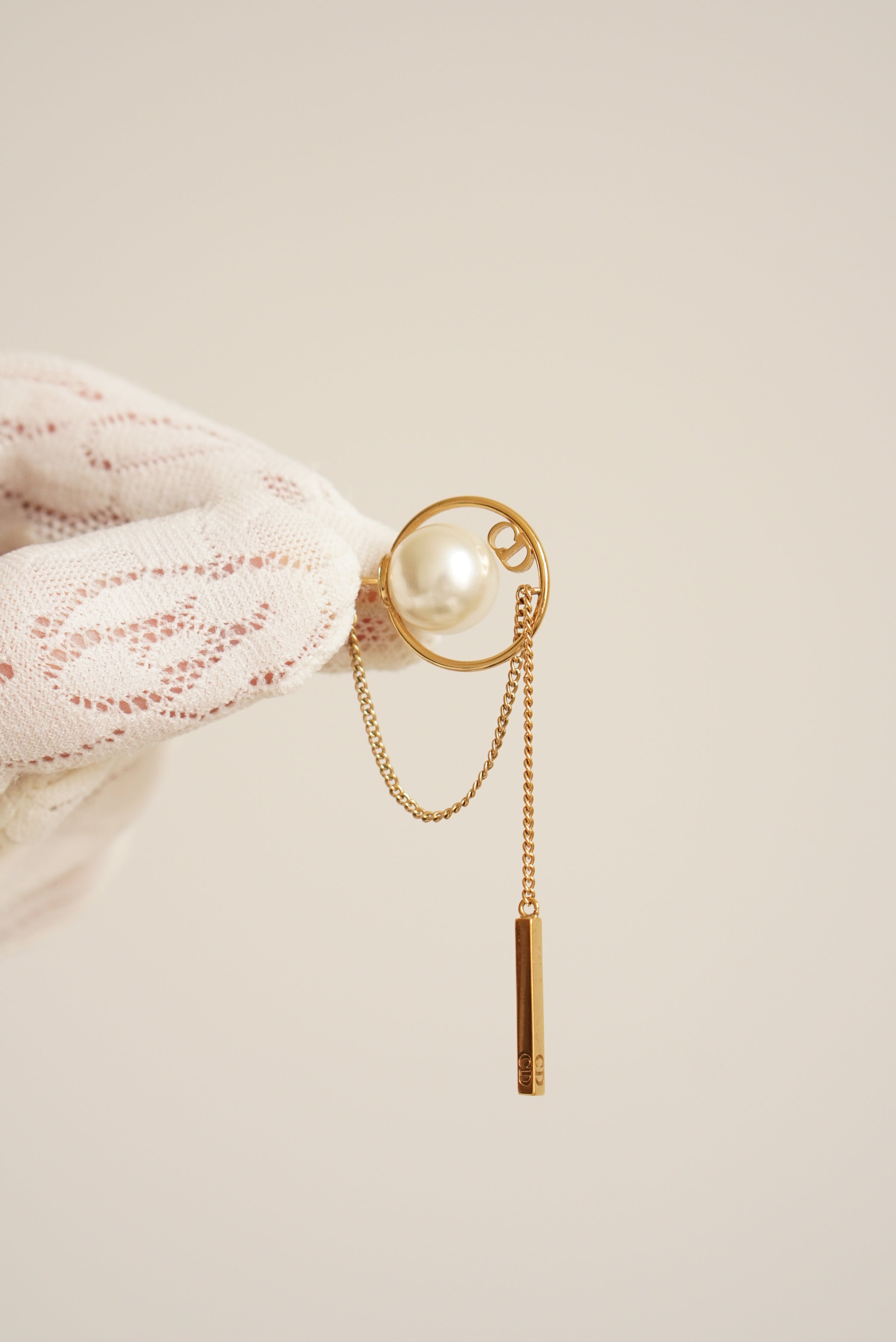 DIOR PEARL TRIBAL EARRINGS