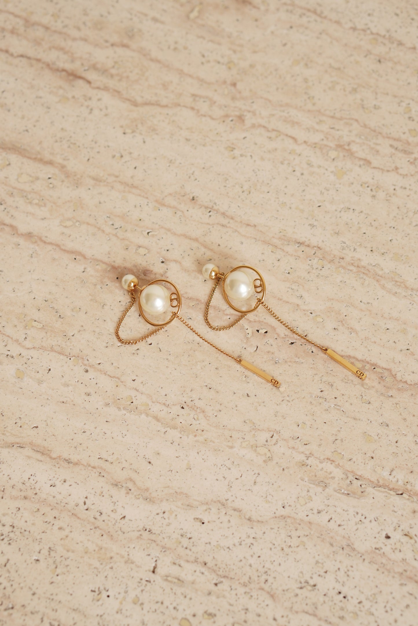 DIOR PEARL TRIBAL EARRINGS