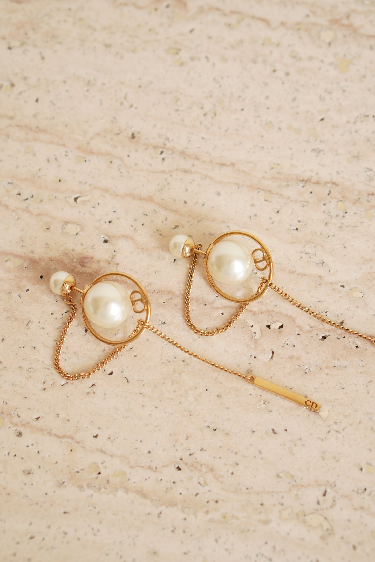 DIOR PEARL TRIBAL EARRINGS