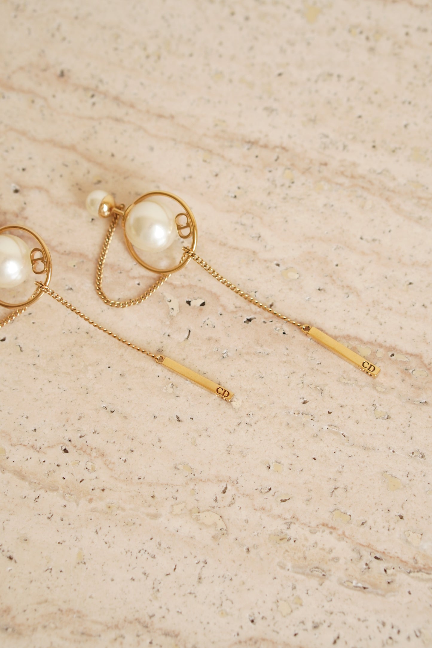 DIOR PEARL TRIBAL EARRINGS